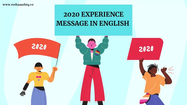 2020 experience message in English